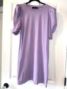 Tuckernuck Pomander Place Lavender Puff Sleeve T-Shirt Vesty Dress